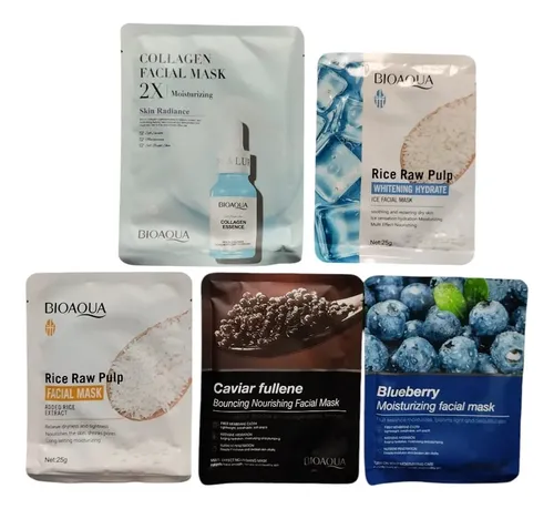 Mascarillas Faciales X5 Glow Hidratante Collagen Rice Caviar