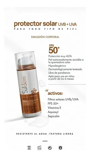 Sulderm Protector Solar Corporal Fps 50 Hipoalergénico