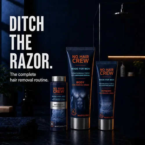 Producto De Depilación Masculino No Hair Crew Mega Pack