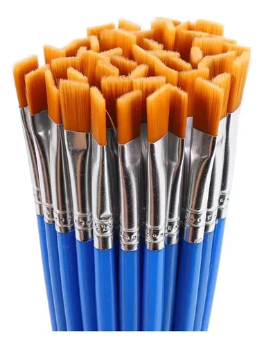Juego De 500 Brochas De Nailon Para Niños, Pelo Plano, Tamañ
