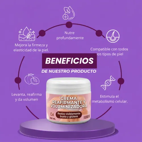 Crema Gluteos Firmes Clara Tierra Reduce Piel 100ml 4×2