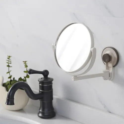 Espejo De Baño Cosmético Con Ventosa Con Aumento 1x/3x Adjus