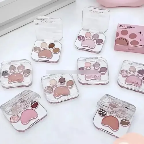 Paleta De Sombras Patita De Gato 5 Colores Glitter Brillante