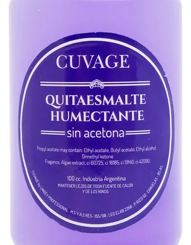 Cuvage Quitaesmaltes Humectante X 120cc