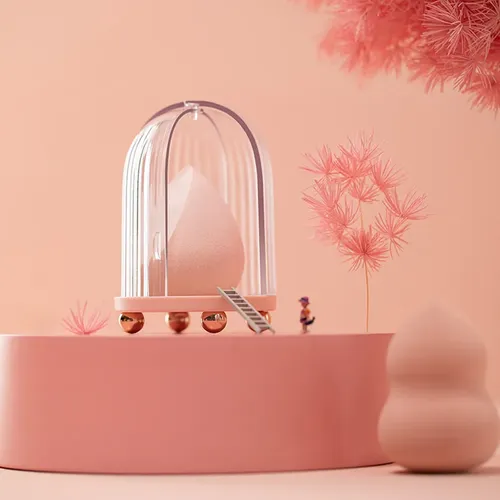 Soporte Para Esponjas De Maquillaje Beauty Egg Box Powder Pu