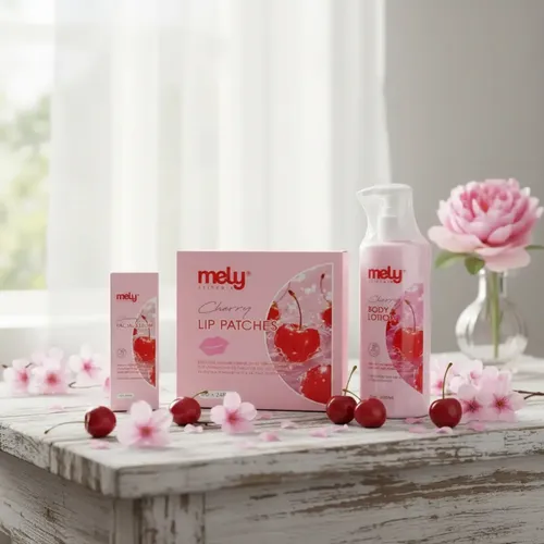 Kit Skincare Mely Cherry Serum + 10 Parches + Loción Body