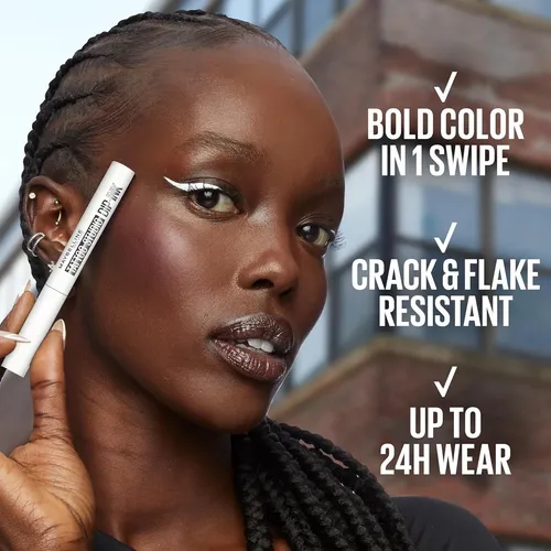 Delineador Líquido Waterproof Maybelline 24h White Canvas