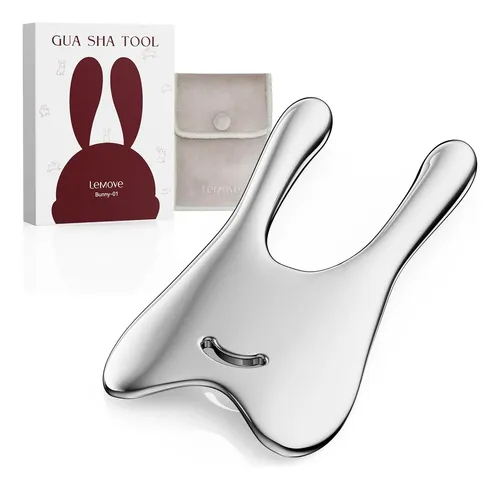 Herramienta Gua Sha Facial De Acero Plata Para Masajes