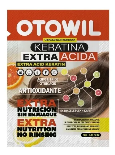Keratina Extra Acida C/ Acido Citrico Sin Enjuague Caja X48u