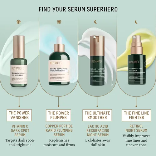 Sérum De Péptido De Cobre Biossance Squalane + 50 Ml Todo Tipo De Piel Día/noche