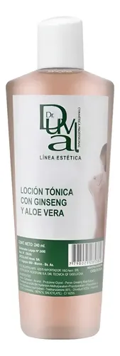 Dr Duval Loción Tónica Facial Con Ginseng Y Aloe Vera 240ml