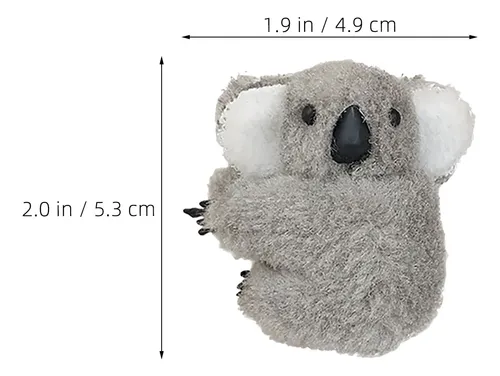 6 Pinzas De Peluche Para El Pelo: Horquillas De Koala, Bonit