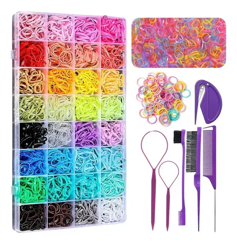 3300 Pcs Elastica Ligas Para El Cabello Niñas Accesorios