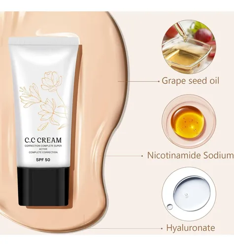 Crema Cc Coreana Con Spf 50 Para Piel Madura