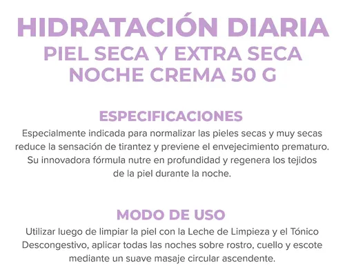 Dermaglós Crema Nutritiva De Noche Piel Seca 50gr