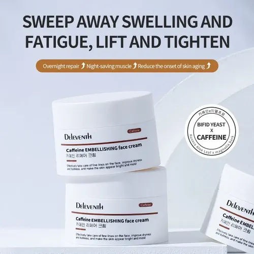 Crema Facial Con Cafeína Antioxidante Antiarrugas Deleventh