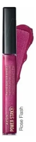 Avon Labial Power Stay Matte Glitter Burgundy Flare 6ml