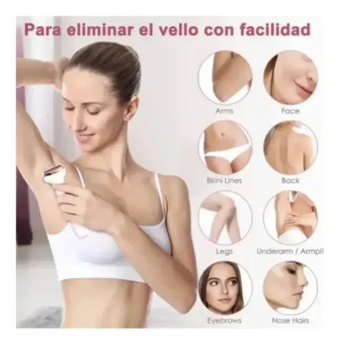 Depiladora Eléctrica 4 En 1 Portatil Usb Mujer Cuerpo Bikini Color Blanco