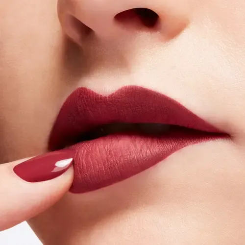 Mac Labial Líquido Locked Kiss Ink Color Coral Oscuro