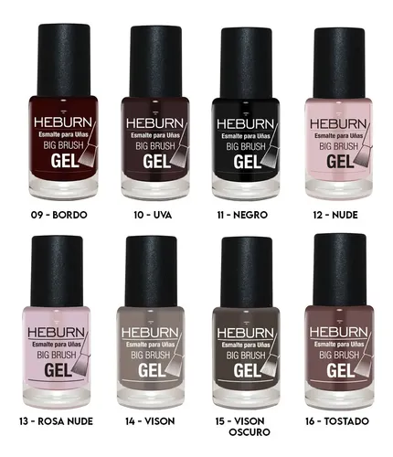 Kit 5 Esmaltes Uñas Heburn Gel Sin Cabina Manicuría Manos