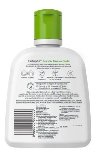 Loción Humectante Cetaphil Corporal Y Facial Para Piel Sensible Normal A Seca X 237 Ml