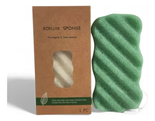 Esponja Konjac Natural Rectangular Fibra Vegetal