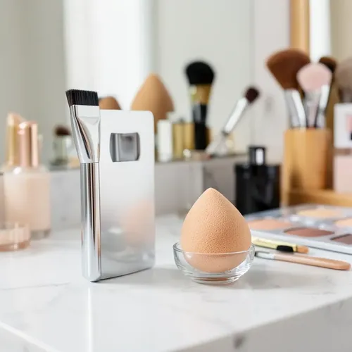 Kit De Maquillaje Con Esponja, Brocha Y Paleta
