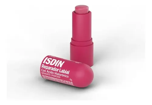 Bálsamo Reparador Labial Con A.h. Color Rosa Isdin X4gr.