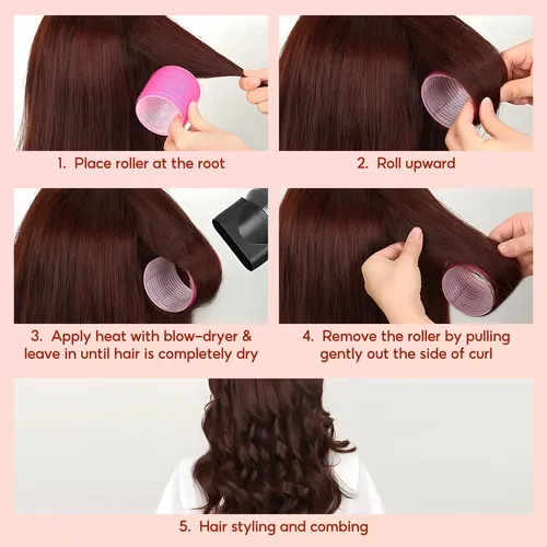 Con 18 Rulos Térmicos Para El Cabello, Rizos Duraderos
