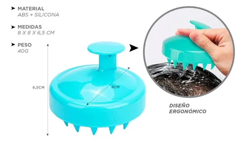 Cepillo Masajeador Para Shampoo Cabello Cuero Cabelludo