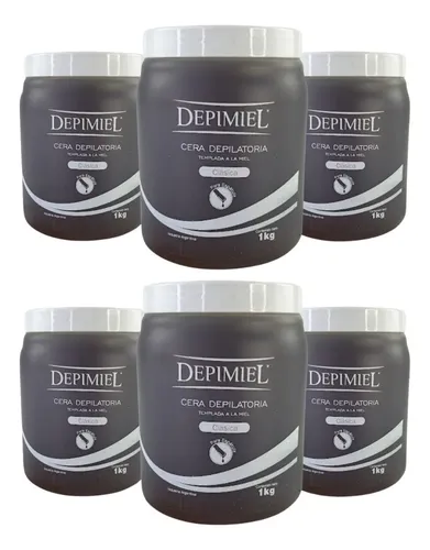 Kit X6 Ceras Depilatoria Templada Clásica 1 Kg Depimiel