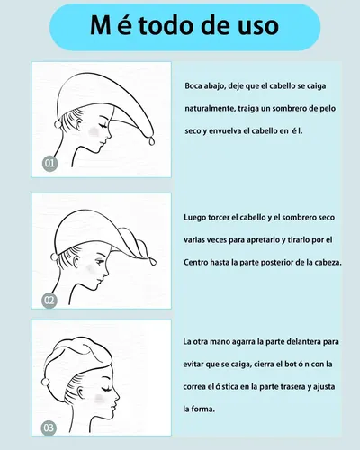 2026 Gorros Seca Cabello 3 Uds Absorción Rápida Algodón G Rf