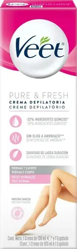 Crema Depilatoria Con Flor De Loto Piel Normal Veet X 100 Ml