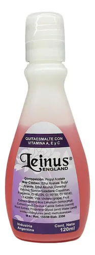 Quitaesmalte Profesional Leinus 120ml Con Acetona Uñas Esculpidas