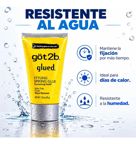 Gel Got2b Fijador Fuerte Cabello Cejas Glued Resistente Agua