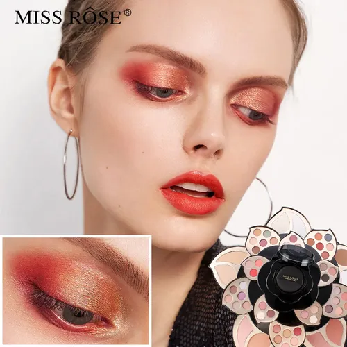 Paleta De Maquillaje Miss Rose Flor Negra Multifuncional