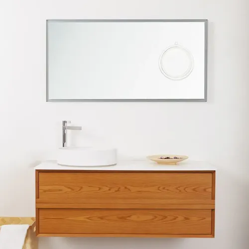 Espejo Led Maquillaje Ventosas Aumento X5 Cromado 18 Led