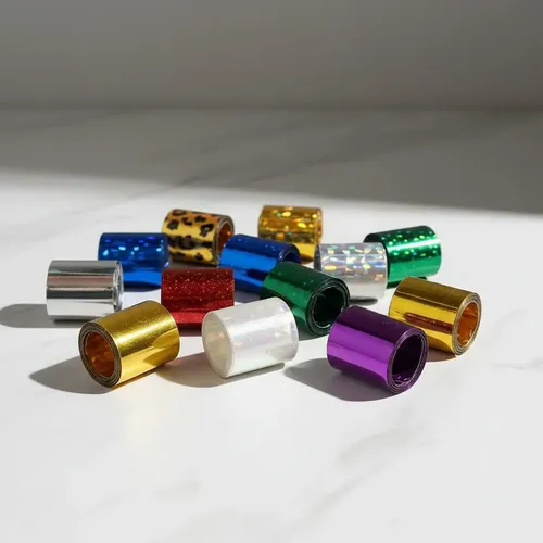 Papel Foil Holográfico Metalizado Decoración Uñas Cajita 10u