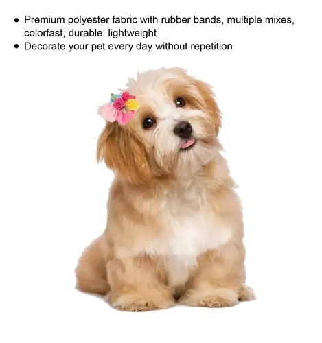 50 Cintas Para El Pelo De Perro Con Bandas Elásticas, Para G