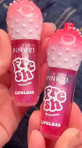 Gloss Labial Pink21 Fresh Collection Brillo Llavero Corazón