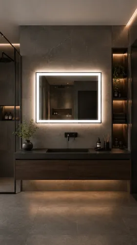 Espejo Rectangular Led Fría Calida 80×60 Parlantes Bt