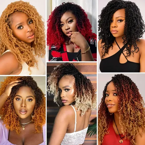 Cabello De Ganchillo Aksice Yanky Twist, 10 Pulgadas, 8 Paqu