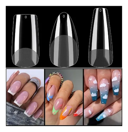 Kit Completo Uñas Con Tips Press On  Soft Gel Y Pegamento