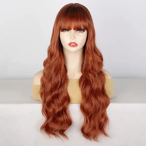 Peluca de cabello orgánico Italian Hair NYL2585 tono nyl2585-r6-350d con base de tamaño universal con regulador