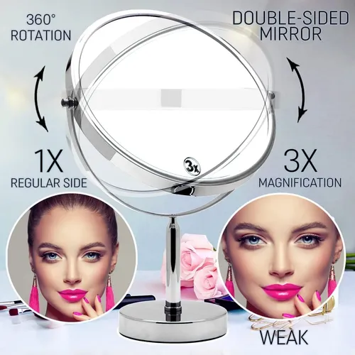 Espejo De Aumento Mirrorvana Xxlarge Con Aumento 3x