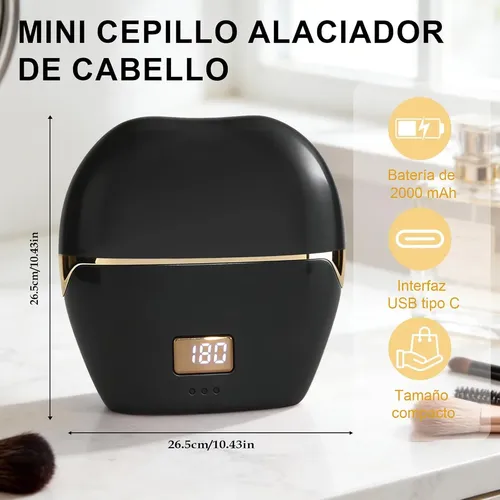 Rf Minialisador De Pelo Inalámbrico Glambrush, Peine 2 En 1