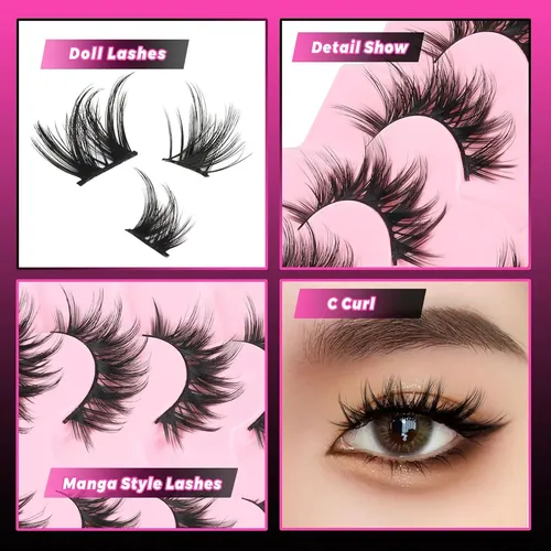 Pestañas Postizas Veleasha Lashes Manga Cat Eye Mermaid
