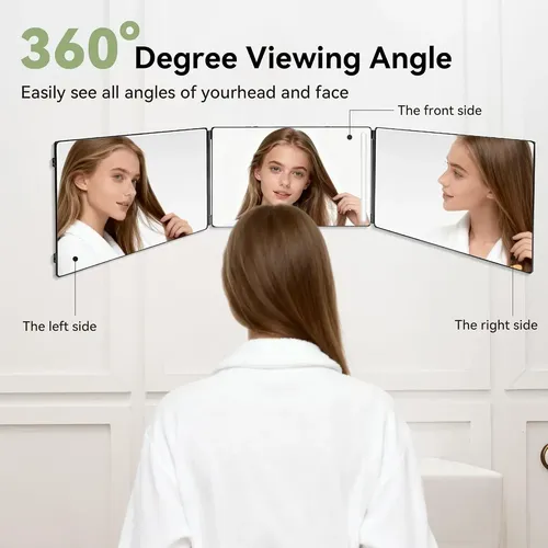 Espejo 360 Grados Luz Tríptica Espejo For Corte Pelo Az @@