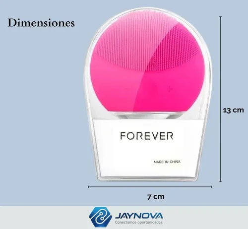 Cepillo Limpiador Masajeador Facial Silicona Electrico Usb Rosa