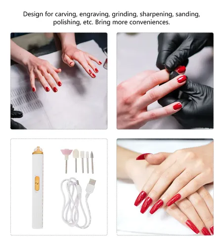 Lima De Uñas Eléctrica Para Manicura Y Pedicura, Taladro Par